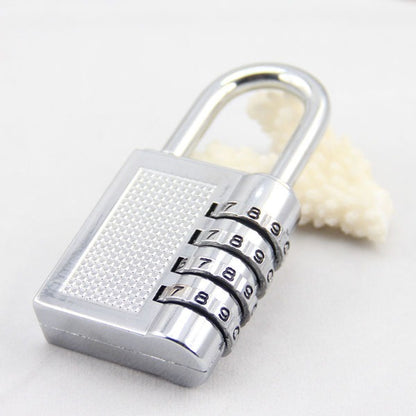 4-Digit Combination Padlock Number Code Lock Resettable Security Lock Gym Locker Luggage Gate Door