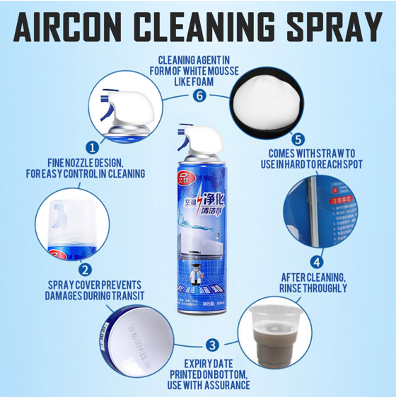 Duer Aircon Cleaning Agent Spray DIY Air Conditioner Con Clean Tool Service Foam Cleaner Sprayer