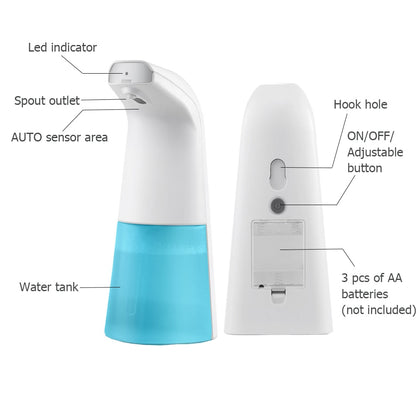 330ml Automatic Touchless Smart Auto Foam Soap Dispenser Holder Handfree Infrared Motion Sensor Battery/USB Rechargeable