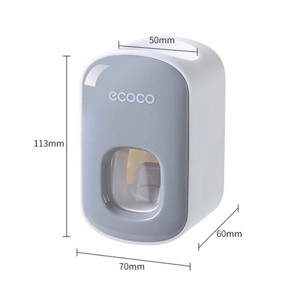 Ecoco Automatic Smart Toothpaste Squeezer Dispenser Holder No Drill Hole Bathroom Accessories Wall Mount