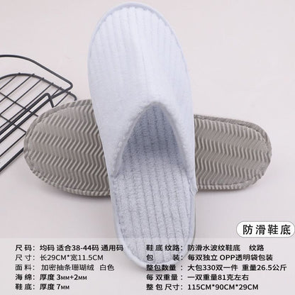 Disposable Hotel Slippers Non-Slip Guest Slippers Free Size Soft Comfortable for Men & Women
