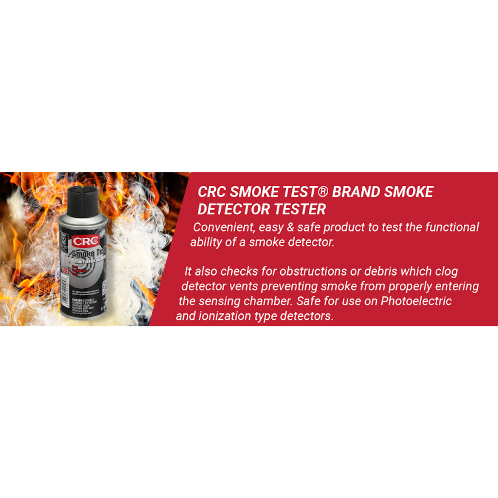 CRC Smoke Detector Tester Aerosol Spray 70g Smoke Alarm Test Spray Residue Free