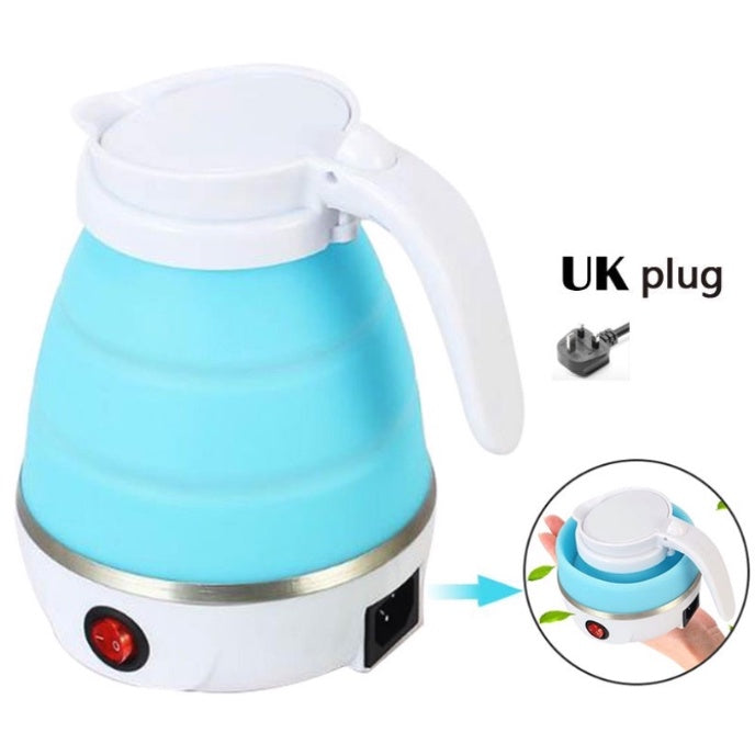 600ML Mini Folding Electric Travel Water Kettle 304 Stainless Steel Food Grade Silicone Kitchen Foldable Kettles Teapot