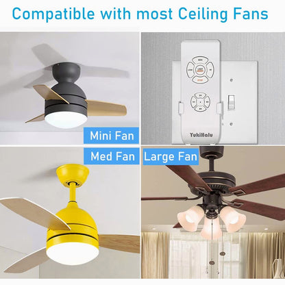Smart Universal Ceiling Fan Lamp Remote Control Kit with Receiver 3 Speed Timing Wireless Controller