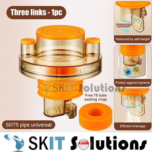 Drain Pipe Sealing Plug Sewer Seal Deodorant Silicone Ring Washing Machine Drainage Backflow Preventer Bathroom Kitchen