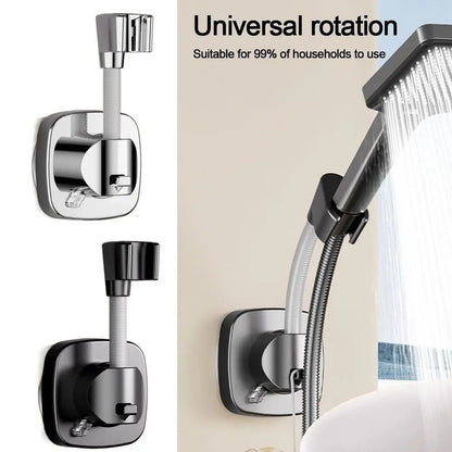 Adjustable Shower Head Suction Cup Holder Showerhead Bracket No Drill FREE Wall Mount Bathroom Bidet