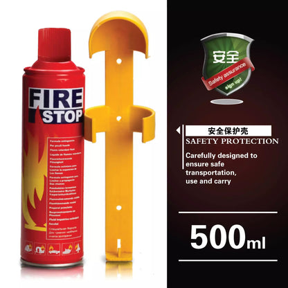 Portable Fire Extinguisher Fire Stop Foam with Bracket 500ml 1000ml for Home Car Small Fire Emergency Tool Accessories