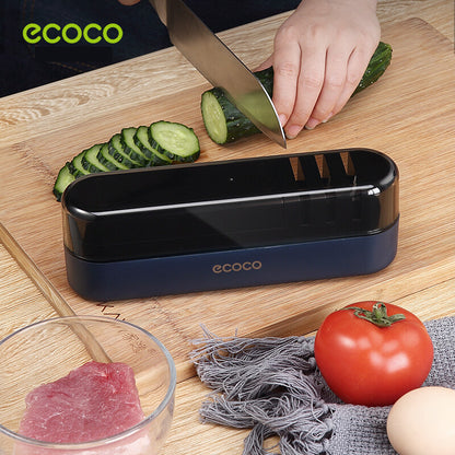 Ecoco Kitchen Knife Sharpener 4 Stage Handheld Sharpening Tool Scissors Blade Cleaver Whetstone Grit