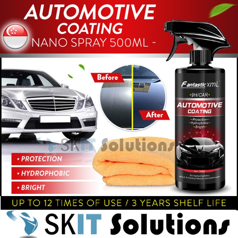 500ML Automotive Nano Coating Liquid Ceramic Spray Coating Car Polish Spray Sealant Top Coat Quick for Wet & Dry Use