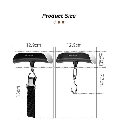 Portable Digital Luggage Scale 50kg 110lb with Belt or Hook Handheld Hanging Travel Bag Weight Scale