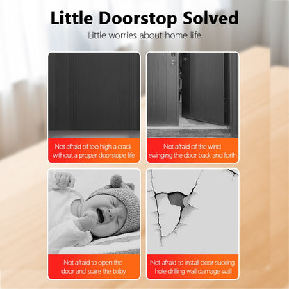 Aluminum Alloy Door Stopper Hand Foot Step Blocker Windproof Anti-Pinch No Drill Silent Non-Slip