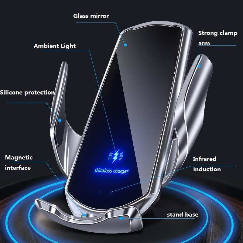 Q3 15W Qi Wireless Charging / Magnetic Charging Car Fast Charger Auto-Clamping Air Vent Phone Mount Aircon Holder Stand
