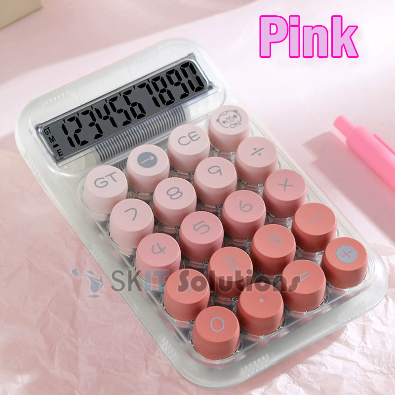 Gradient Color Calculator Large Display Transparent Dopamine Design Mechanical Style Student Office Use
