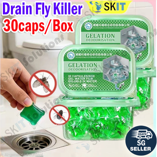 Drain Fly Killer Odor Eliminator Pods Bead Kitchen Bathroom Sink Sewe Drain Pipe Cleaner Dissolvable
