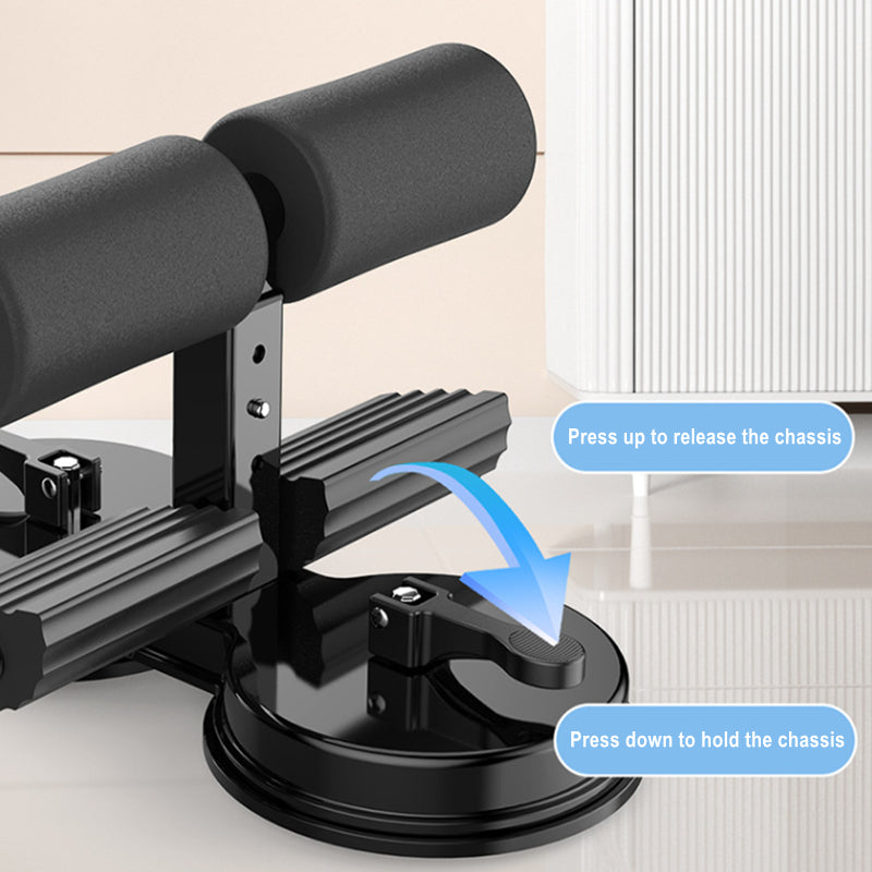 Upgraded Sit Up Bar With Resistance Band Suction Cup Adjustable Foot Support Abs Trainer Home Gym