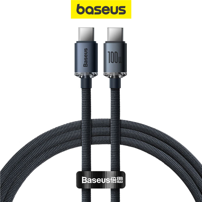 Baseus Crystal Shine Series Fast Charging Data Cable Charger Type-C to Type-C 100W