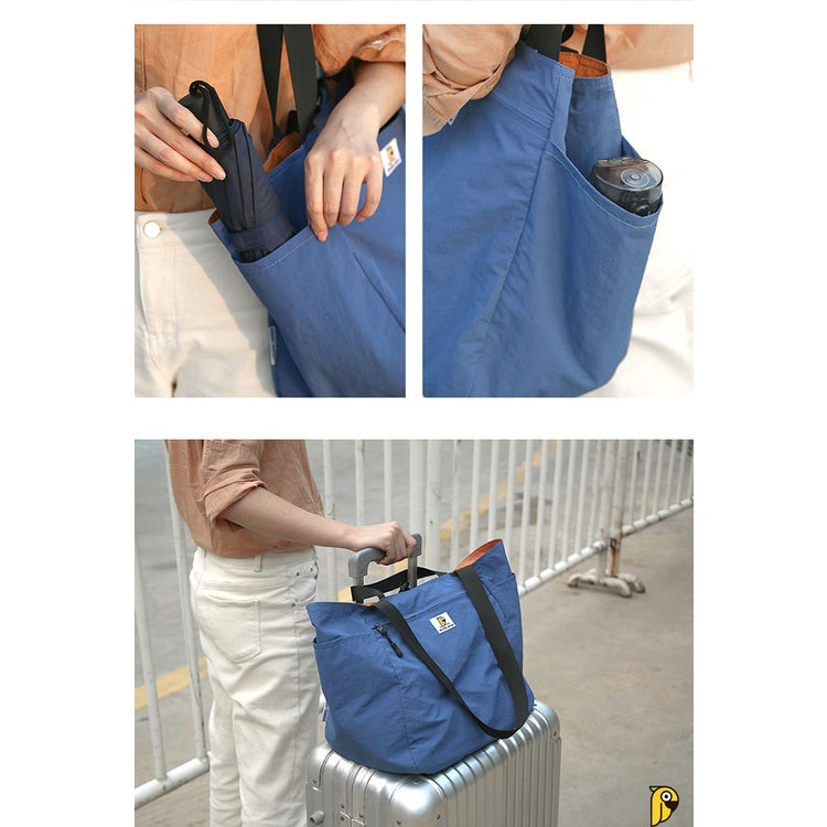 Foldable Reversible Tote Duffle Weekender Travel Business Trip Cabin Buggy Bag Shoulder Yoga Sports Gym Luggage Backpack