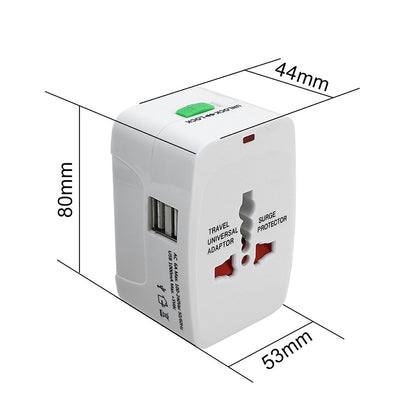 Universal / International / Worldwide Travel Adaptor All-In-One with USB / Type-C Charging Ports