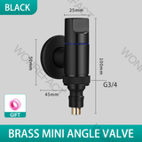 【SKIT SG】Universal Bathroom Washing Machine Faucet Mini Brass Angle Valve Bidet Dual-purpose Valve Dual-control Dual-cooking Faucet Quick Installation