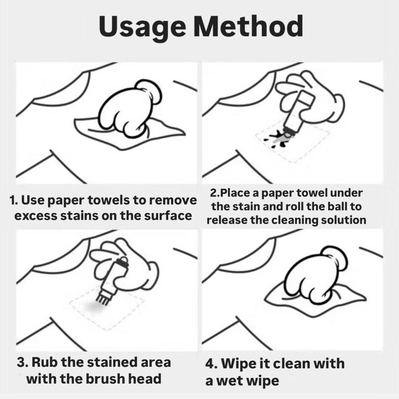 Portable Stain Remover Pen Anti Yellowing Removal Fabric Clothes Spot Cleaner Shirt Shoes Bag 12ml