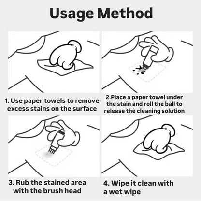 Portable Stain Remover Pen Anti Yellowing Removal Fabric Clothes Spot Cleaner Shirt Shoes Bag 12ml
