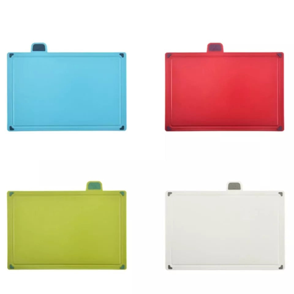 4pcs Color Cutting Board Set Kitchen Chopping Fruit Vegetable Non-Slip Plastic with Stand Home Use