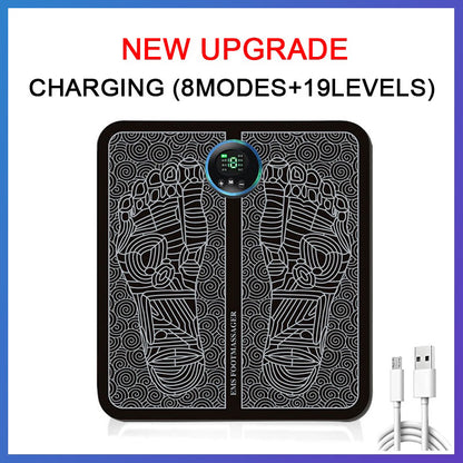 Portable EMS Foot Massager Mat Electric Muscle Stimulator Blood Circulation Acupuncture Pain Relief