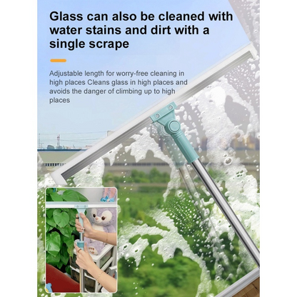 35cm/50cm Silicone Scraper Broom Wiper Extendable Rotatable Floor Glass Window Cleaning Tool Bathroom Mop