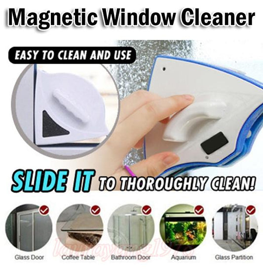 Magnetic Double Faced Window Glass Cleaner★Effortless n Safe Cleaning Tool ★Clean Wiper Dust Sands★For Glass 3 - 10 mm★XMR-E Model