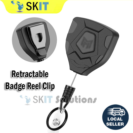 Heavy Duty Retractable Badge Reel Keychain Id Holder Card Clip Student ID Worker Tag Cover Case