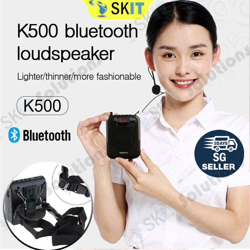 Rolton K500 Mini Bluetooth Loudspeaker Voice Amplifier w/ Mic USB MicroSD Portable Teaching Speaker