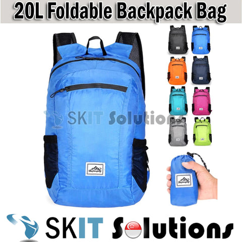 20L Folding Outdoor Travel Hiking Backpack Bag Leisure Sport Daypack Lightweight Waterproof Foldable Camping Cycling