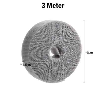 3M Hook and Loop Roll Nylon Velcro Cable Tie Reusable Wire Organizer Management Strap Cord Holder