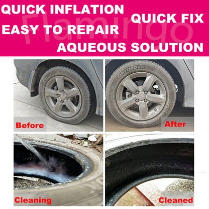 Flamingo Tire Sealant & Inflator F015 Puncture Vacuum Repair Spray Repairing Liquid Fluid Inner Tube Car Motorcycle Bike