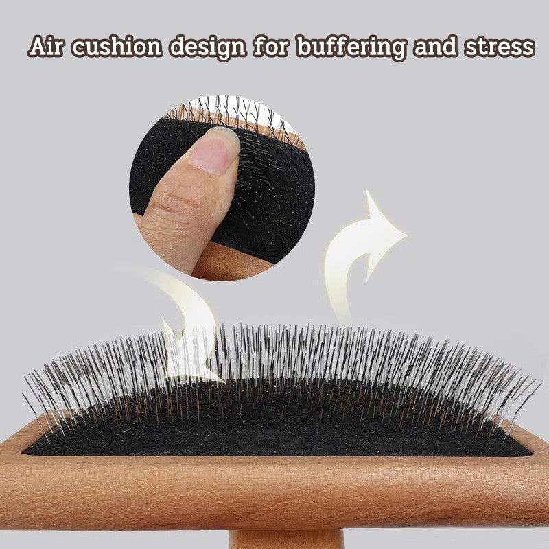 Pet Grooming Slicker Brush for Dogs & Cats with 135° Curved Metal Pins