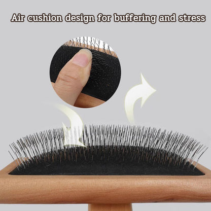 Pet Grooming Slicker Brush for Dogs & Cats with 135° Curved Metal Pins