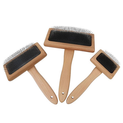 Pet Grooming Slicker Brush for Dogs & Cats with 135° Curved Metal Pins