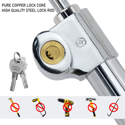 Double Hook Car Pedal Clutch Brake Lock Steering Wheel Anti Theft Car Accessories Locking Systems