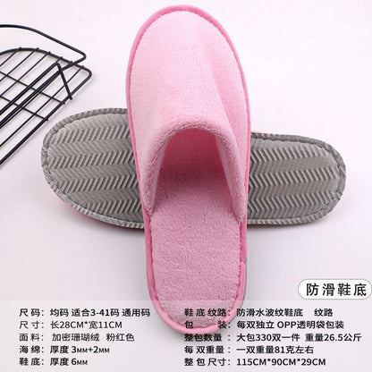 Disposable Hotel Slippers Non-Slip Guest Slippers Free Size Soft Comfortable for Men & Women