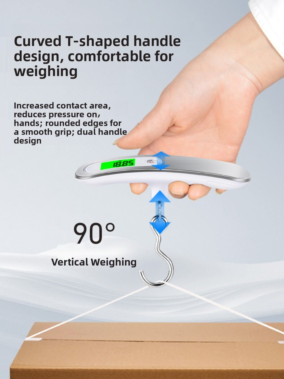 Portable Digital Luggage Scale 50kg 110lb with Belt or Hook Handheld Hanging Travel Bag Weight Scale