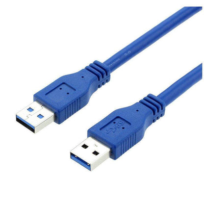 USB 3.0 Type A Male to Type A Male Extension Data Sync Cord Cable Blue For Radiator Hard Disk USB3.0 AM TO AM Data Cable