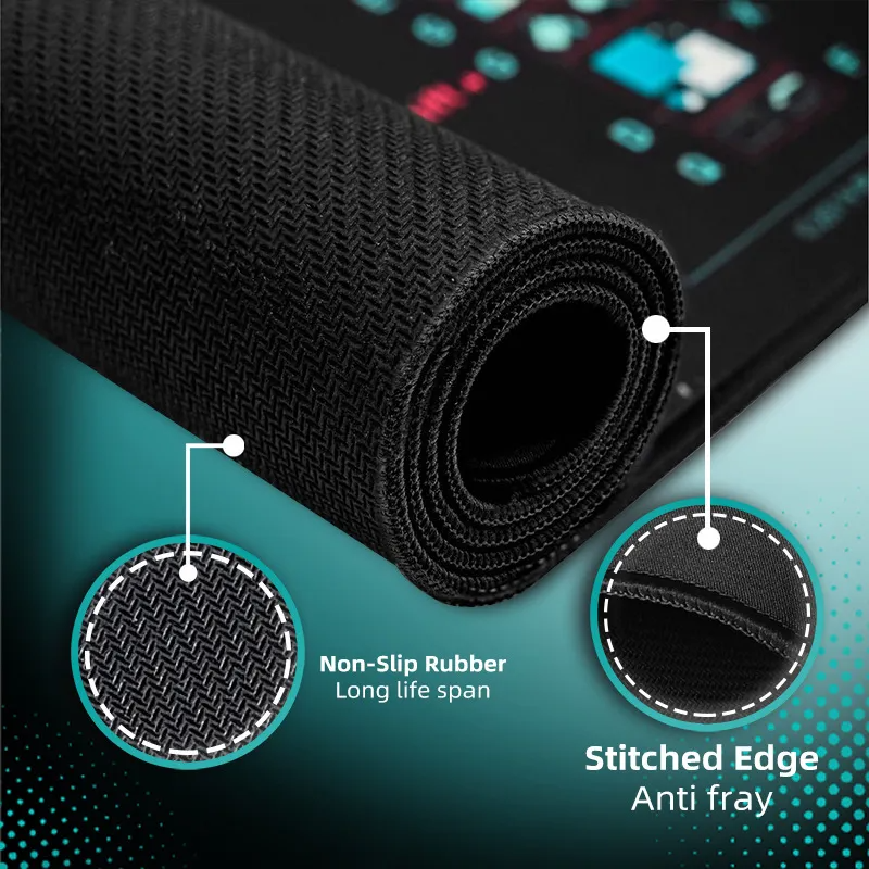 Gaming Mouse Pad XXL Keyboard Shortcuts Desk Mat 800x300mm 900x400mm Large Extended Office Mousepad