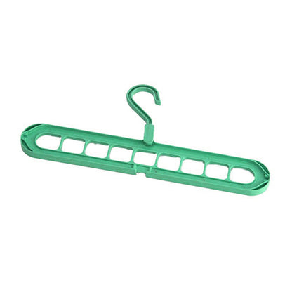 9-Hole Magic Clothes Hanger Foldable Space Saving Wardrobe Closet Organizer Anti-Slip - 5 Colors