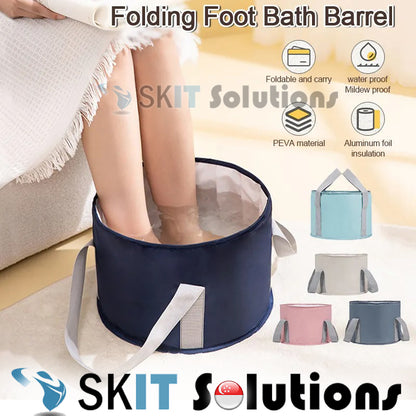 15L Collapsible Foldable Pail Folding Water Bucket Basin Portable Foot SPA Bath Soak Basin Washing Tub Sink Soaking