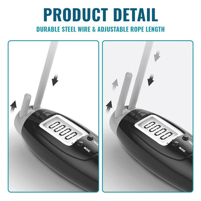 2in1 Smart Cordless Jump Rope Skipping Wireless Digital Counter Calorie Count Miles Times Exercise