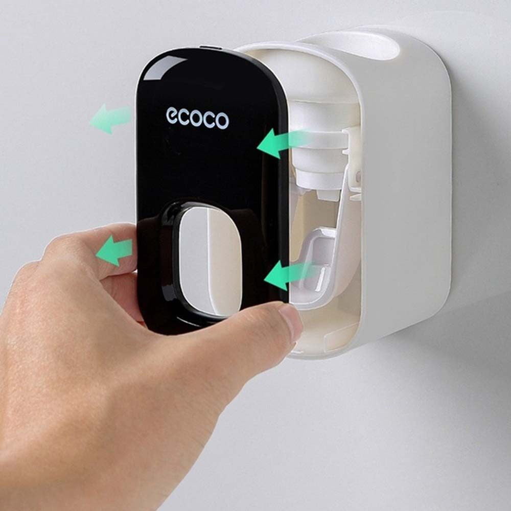 Ecoco Automatic Smart Toothpaste Squeezer Dispenser Holder No Drill Hole Bathroom Accessories Wall Mount