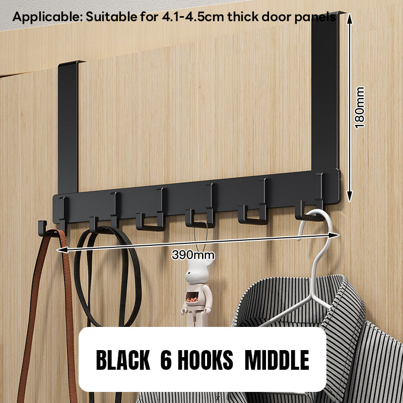 6 / 8 Hooks Over Door Hook Hanger No Drill Towel Coat Clothes Rack Storage Holder Door Behind Hanger