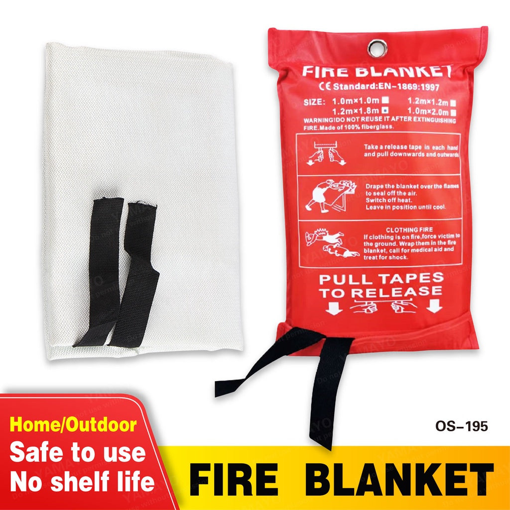 Emergency Fire Blanket Fiberglass Fireproof Safety Escape Tool for Kitchen Home Office Car