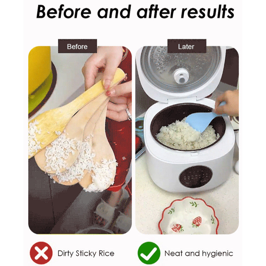 Tumbler Non-Stick Rice Spoon Standable Anti-Scald Non-Slip Easy Clean Kitchen Serving Scoop Shovel