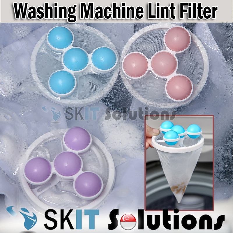 Reusable Washing Machine Lint Filter Bag Laundry Cleaning Protector Float Laundry Mesh Hair Catcher Floating Ball